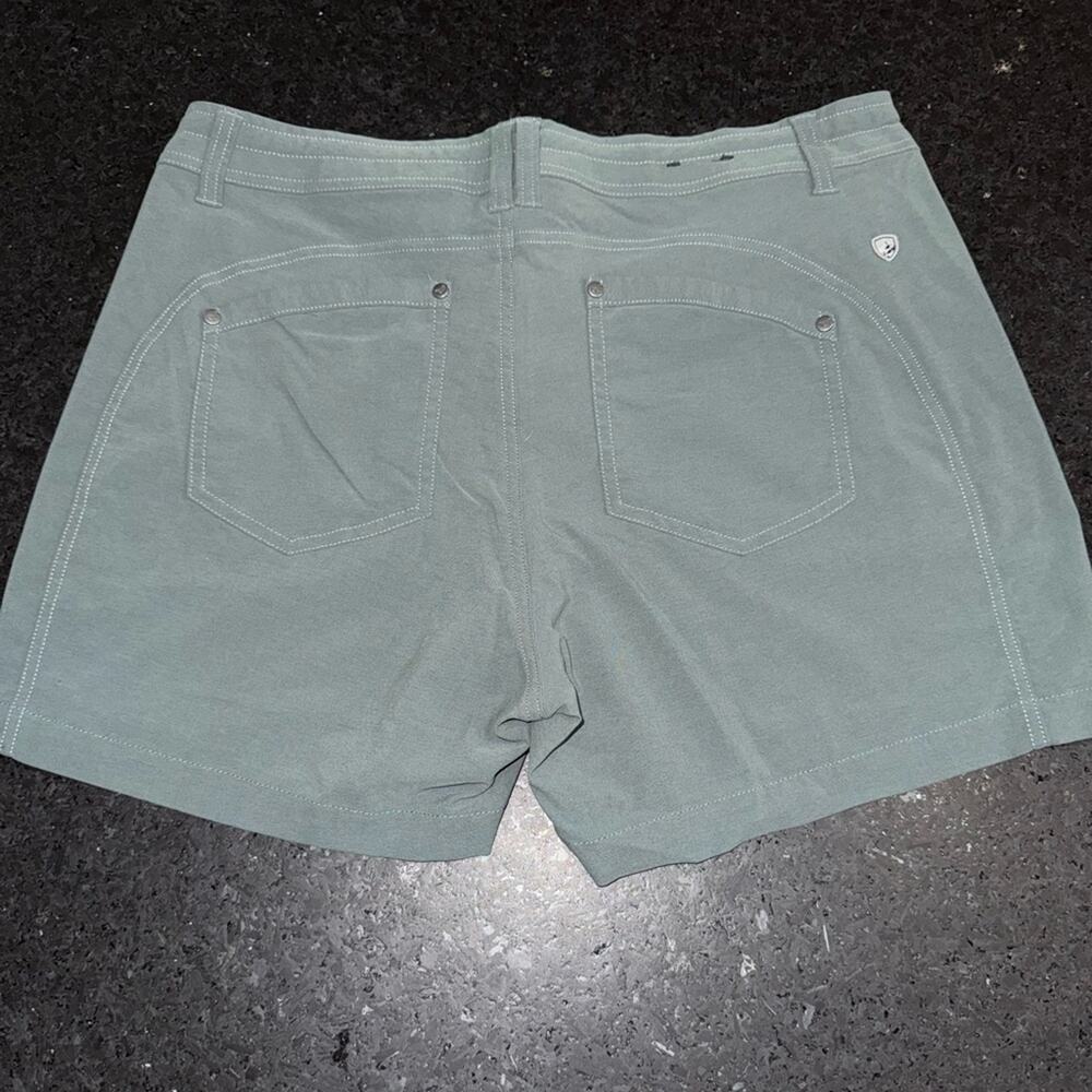 UEC KUHL HIKING SHORTS GREY GREEN HIGH RISE 5” INSEAM SZ 10